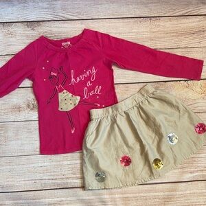 OshKosh B'gosh Pink and Tan Kids Matching Set